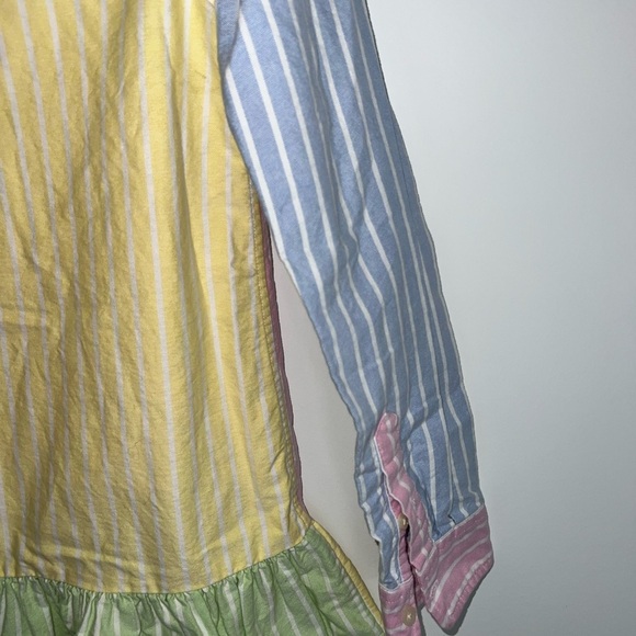 Ralph Lauren Kids' Cotton Oxford Fun Shirtdress In White Multi - Picture 11 of 13